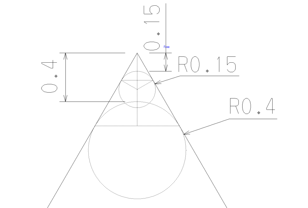 ねじ　ノーズR　説明　実際の図